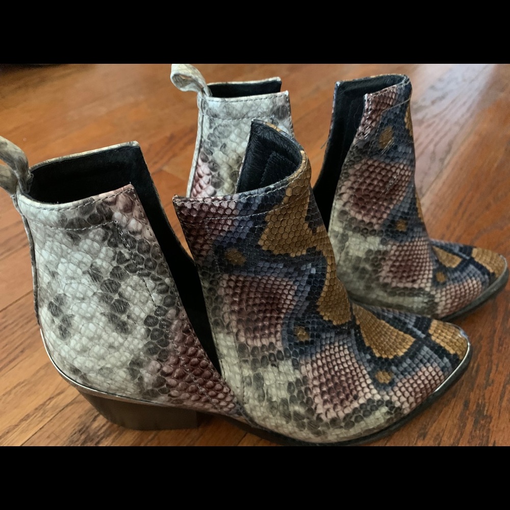 Jeffrey Campbell snakeskin booties - worn 1 time